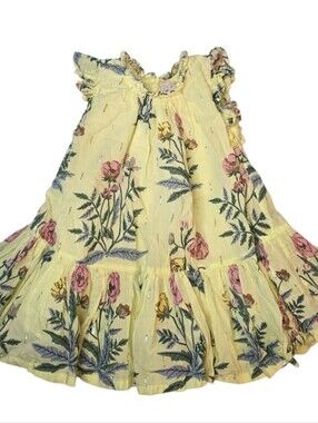 Pink Chicken Harper Dress, Yellow Poppy